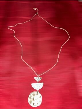 Silver Tone Geometric Pendant Necklace - Women Jewelry